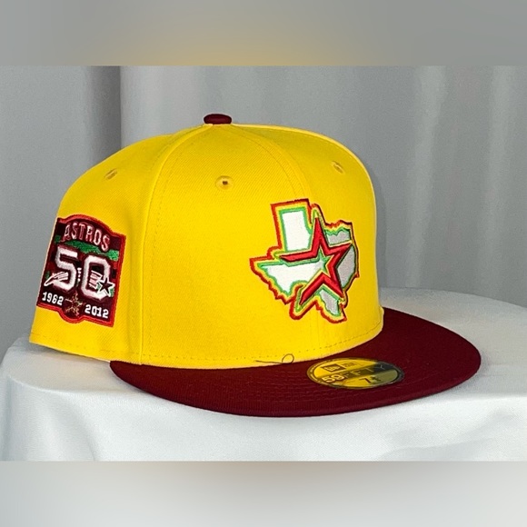 New 7 5/8 Houston Astros New Era 5950 Cooperstown Fitted Baseball Hat Cap - Picture 1 of 3